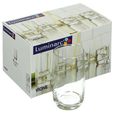 Лот: 24330713. Фото: 1. Стакан 330 мл, стекло, 6 шт, Luminarc... Кружки, стаканы, бокалы