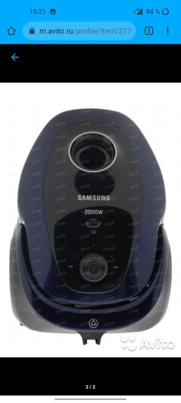 Лот: 17918359. Фото: 1. Пылесос Samsung. Пылесосы, паровые швабры