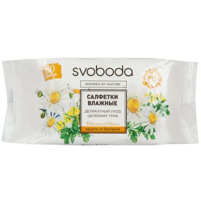 Лот: 24081138. Фото: 1. Салфетки влажные Svoboda Natural... Средства личной гигиены 