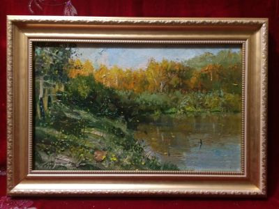 Лот: 10651638. Фото: 1. Продам картину "Осенний этюд". Картины, гравюры