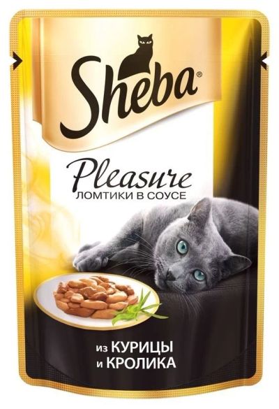 Лот: 15055684. Фото: 1. Корм (Шеба) Pleasure курица кролик... Корма
