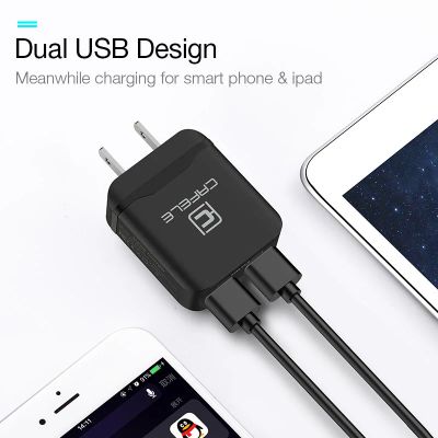 Лот: 10883310. Фото: 1. Сетевой адаптер Cafele 2USB Charger... Зарядные устройства, блоки питания, адаптеры сетевые для смартфонов