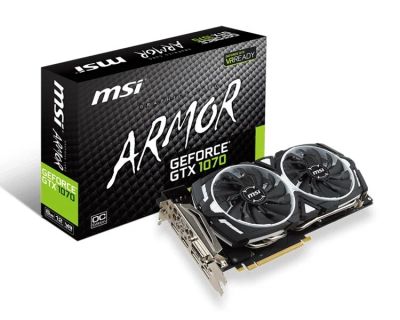 Лот: 10121311. Фото: 1. GeForce GTX 1070 MSI ARMOR 8G... Видеокарты