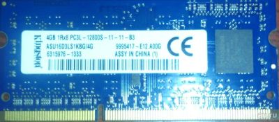Лот: 8874413. Фото: 1. Модуль памяти Kingston ASU16D3LS1KBG... Оперативная память