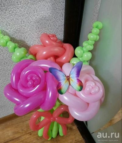 Лот: 13648325. Фото: 1. Цветы из шаров Розы крученные. Воздушные шары