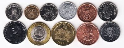 Лот: 11896560. Фото: 1. 11 монет Африка_2. Наборы монет