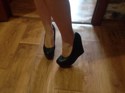 Лот: 7814635. Фото: 1. Кожаные туфли на платформе. Туфли