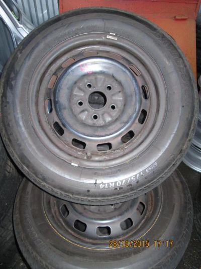 Лот: 6450843. Фото: 1. Колеса Bridgestone R14 [с.н.46... Шины на дисках