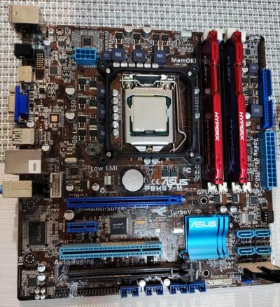Лот: 24000960. Фото: 1. Комплект Asus P8H67-M топ проц... Комплекты запчастей