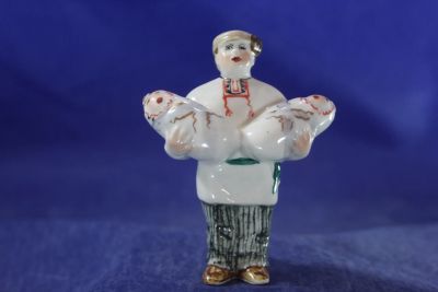Лот: 23360373. Фото: 1. Близнецы миниатюра фарфоровая... Фарфор, керамика