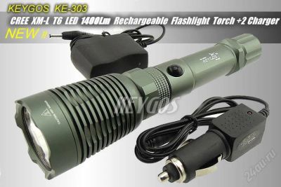 Лот: 2805172. Фото: 1. Фонарь KEYGOS CREE XM-L T6 1400Lum... Фонарики