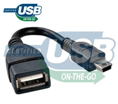 Лот: 4787613. Фото: 1. Кабель miniUSB Host OTG (On-The-Go... Дата-кабели, переходники