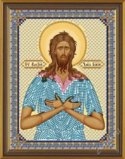 Лот: 2280840. Фото: 1. Именная икона Св. Алексей. Вышивание