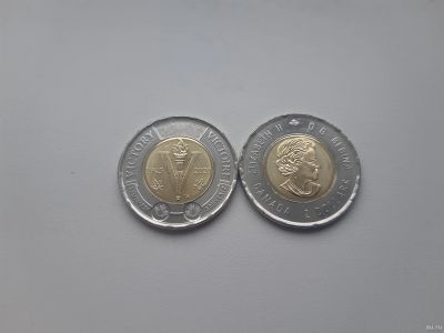 Лот: 16859590. Фото: 1. Канада 2 доллара 2020 " 75 лет... Америка