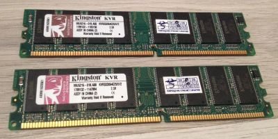 Лот: 7999479. Фото: 1. 2 планки по 512mb RAM Kingston... Оперативная память