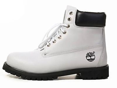 Лот: 3669766. Фото: 1. Ботинки Timberland бело-черные... Ботинки, полуботинки