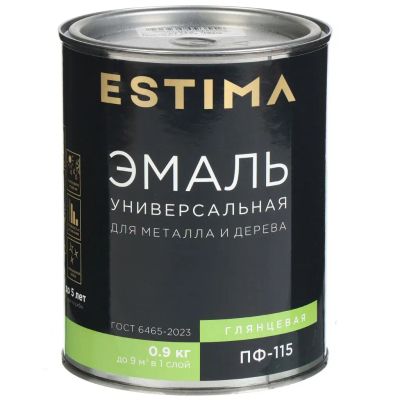 Лот: 25051743. Фото: 1. Эмаль Estima, ПФ-115, алкидная... Краски, лаки, растворитель
