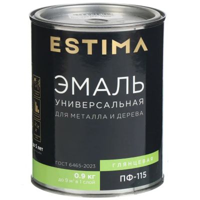 Лот: 25051750. Фото: 1. Эмаль Estima, ПФ-115, алкидная... Краски, лаки, растворитель