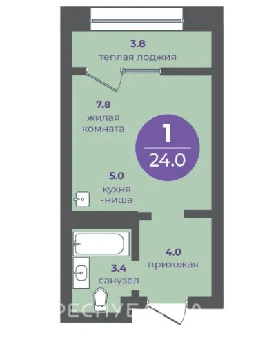 Лот: 21101103. Фото: 1. Продажа Квартира Красноярск, Кутузова... Квартиры, студии