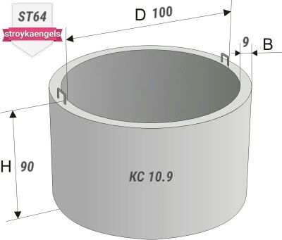 Лот: 11314822. Фото: 1. Бетонное кольцо КС 10. ЖБИ