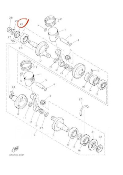 Лот: 19282579. Фото: 1. Сальник коленвала Yamaha Viking... Запчасти
