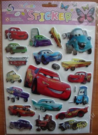 Лот: 1526876. Фото: 1. Наклейки 3D "Тачки" №1. Другое (творчество)
