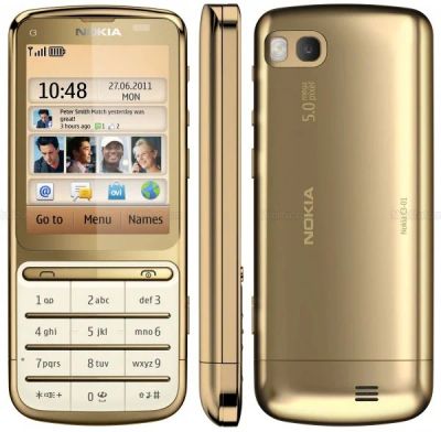 Лот: 3272033. Фото: 1. Nokia c3-01 Gold. Кнопочные мобильные телефоны
