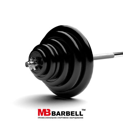 Лот: 22395177. Фото: 1. Штанга обрезиненная MB Barbell... Штанги, блины
