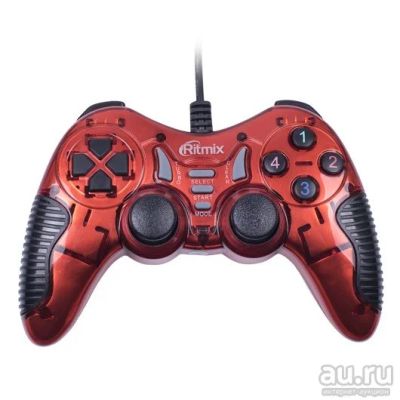 Лот: 15838915. Фото: 1. Game-pad Ritmix GP-007 красный... Рули, джойстики