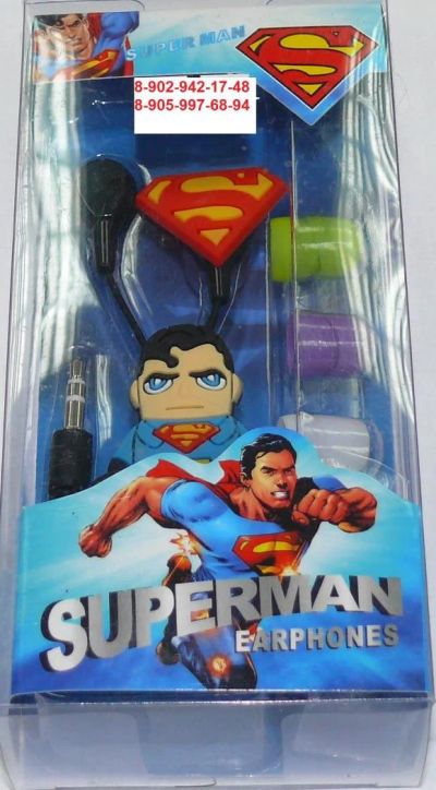 Лот: 6725286. Фото: 1. Наушники Superman по мульт сериалу... Наушники, гарнитуры