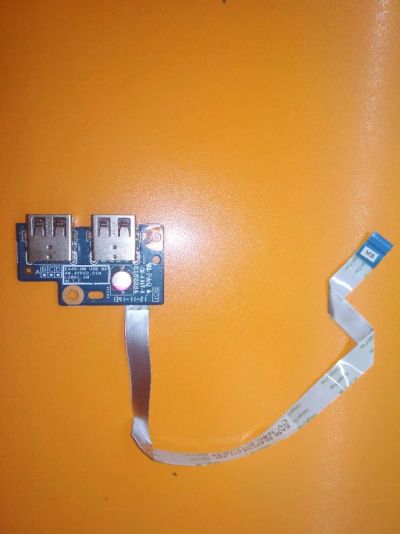 Лот: 9010252. Фото: 1. Б/У плата с разъемами USB на шлейфе... Платы расширения, контроллеры, доп. порты