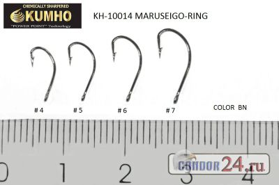 Лот: 7978599. Фото: 1. Крючки KUMHO Maruseigo-ring KH-10014... Леска, блесны, крючки, мормышки