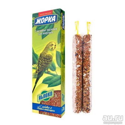 Лот: 17767441. Фото: 1. ЖОРКА палочки для попугаев Яблоко... Корма