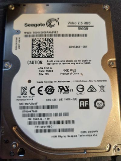 Лот: 19624009. Фото: 1. Жесткий диск HDD 2.5 Seagate 500... Жёсткие диски (HDD)