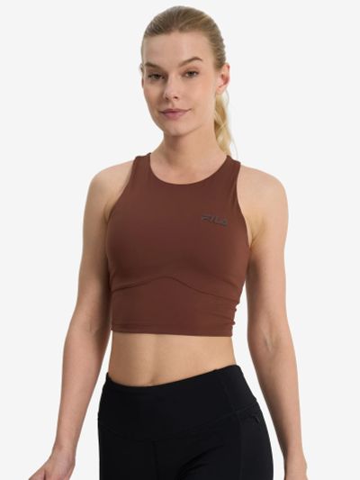 Лот: 22892443. Фото: 1. Спортивный топ бра FILA, Коричневый. Другое (спортивная одежда)