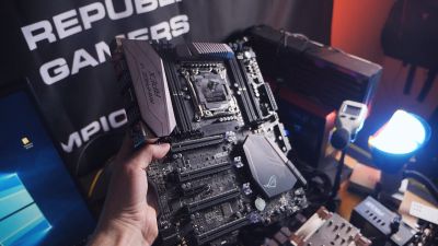 Лот: 14772771. Фото: 1. ASUS ROG Rampage VI Apex +(водоблок... Материнские платы
