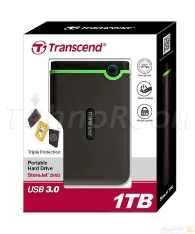 Лот: 4862916. Фото: 1. Внешний HDD Transcend 1Tb [TS1TSJ25M3... Внешние жесткие диски