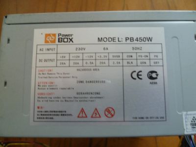 Лот: 13277236. Фото: 1. Блок питания PowerBox PB450W 450W. Корпуса, блоки питания
