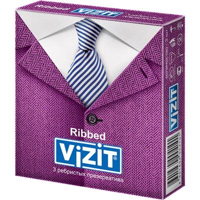 Лот: 23730136. Фото: 1. Vizit Рибд Презервативы ребристые... Лекарства