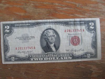 Лот: 18657814. Фото: 1. США 2 доллара 1953 года. Без буквы... Америка