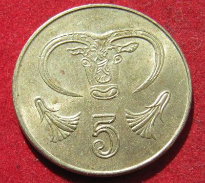 Лот: 19071445. Фото: 1. Кипр 5 центов, 2004 г. Остальные страны