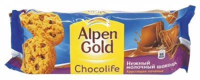 Лот: 10162970. Фото: 1. Alpen Gold Chocolife. Хрустящее... Печенье, вафли, пряники