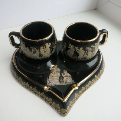 Лот: 2991590. Фото: 1. Кофейная пара. Золото 24 карата... Кружки, стаканы, бокалы