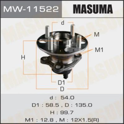 Лот: 18590636. Фото: 1. Ступичный узел masuma rear vitz... Ходовая, подвеска, рулевое управление