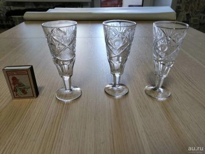 Лот: 13544763. Фото: 1. хрустальные рюмки - 3 шт. Рюмки, стопки
