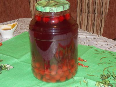 Лот: 3558905. Фото: 1. Компот из вишни. Домашние заготовки