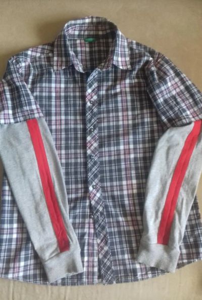 Лот: 11758409. Фото: 1. Рубашка для мальчика Benetton... Рубашки, блузки, водолазки