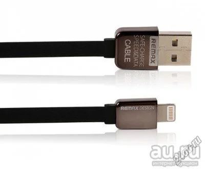 Лот: 12998421. Фото: 1. USB дата кабель Lightning Remax... Дата-кабели, переходники