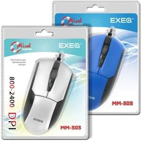 Лот: 4617678. Фото: 1. Мышь EXEQ MM-303 (серебро,usb... Клавиатуры и мыши