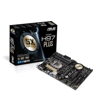 Лот: 4689263. Фото: 1. Мат.плата S1150 H97 Asus H97-PLUS... Материнские платы